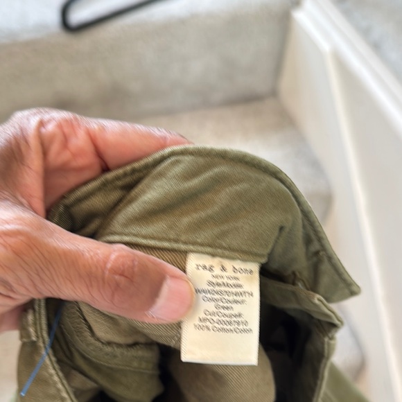 ❄️ Rag and Bone Olive Green Wide Leg Pants SZ 0 - Picture 6 of 7